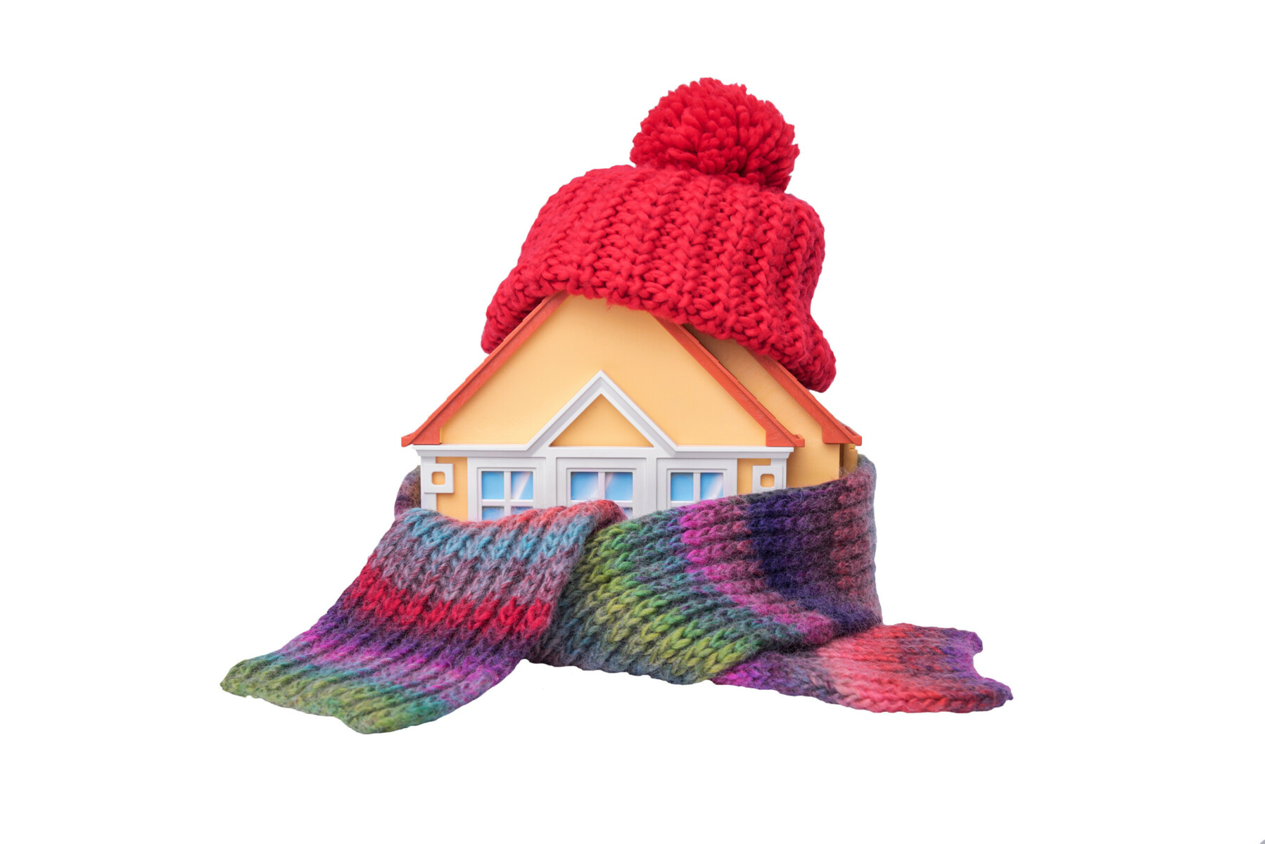 House Is Wrapped In A Scarf.